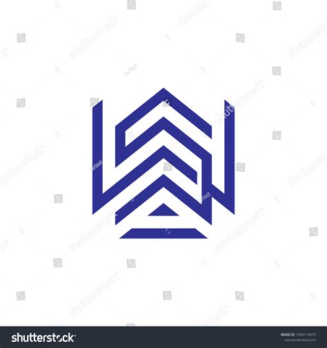 Initial Letter Swa Line Style Logo Stock Vector (Royalty Free ...