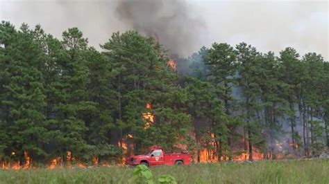 South Jersey Wildfire Wharton State Forest Fire Burning Near Atco