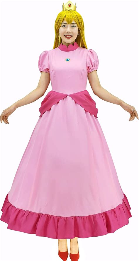 Super Brothers Prinzessin Peach Kostüm Für Damen Halloween Cosplay