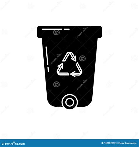 Recycle Bin Silhouette Stock Illustrations Recycle Bin