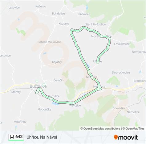 643 Route Schedules Stops And Maps Uhřice Na Návsi Updated