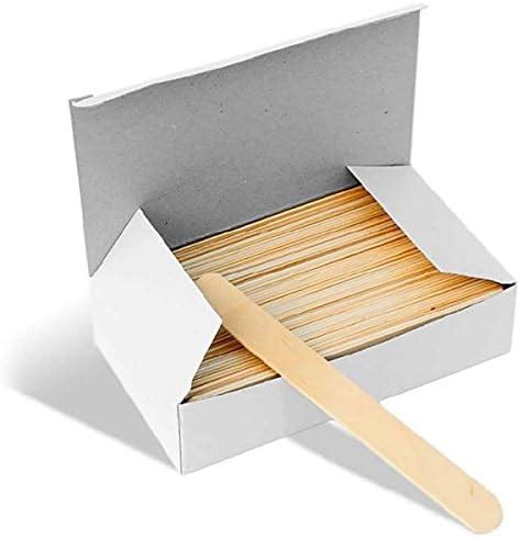 Lot de 100 grandes spatules en bois jetables pour épilation à la cire