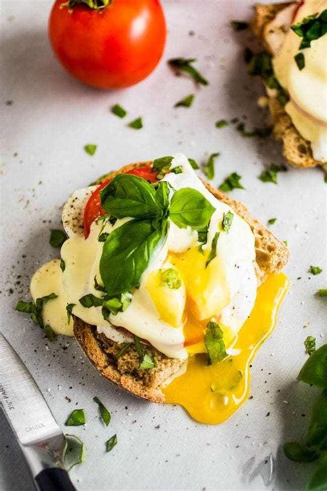 Caprese Eggs Benedict This Easy Vegetarian Eggs Benedict Recipe Is