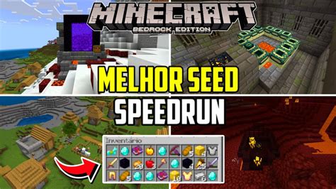 Melhor Seed Para Speedrun No Minecraft Pe Mcpe Bedrock Youtube