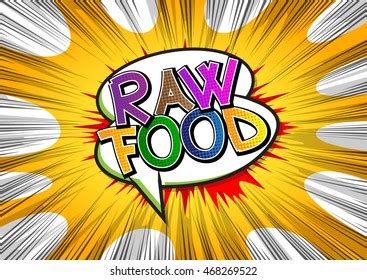 Raw Food Comic Book Style Word Stock Vector Royalty Free