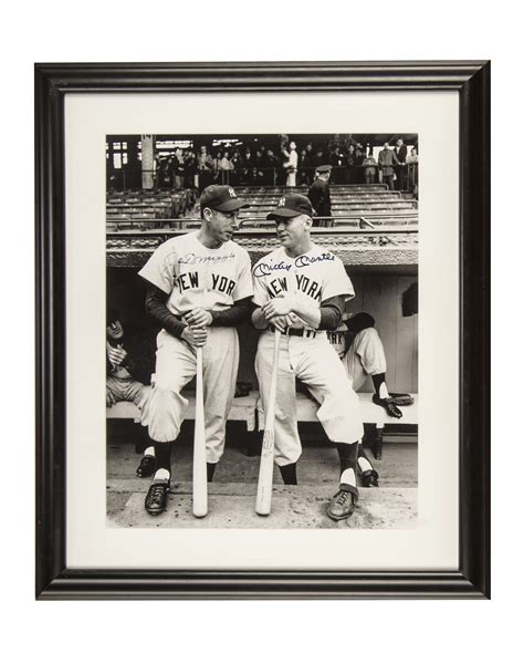 Lot Detail Mickey Mantle And Joe DiMaggio Signed 16x20 Framed Photo