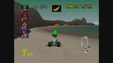 Mario Kart 64 Koopa Troopa Beach Gameplay 150cc 1st Place YouTube