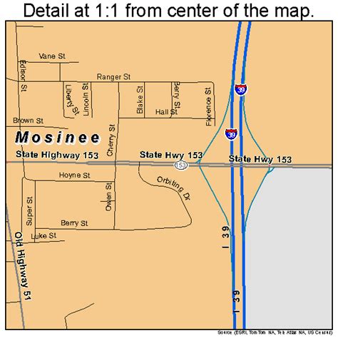 Mosinee Wisconsin Street Map 5554500