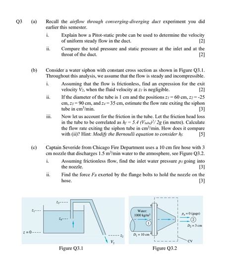 Solved A Recall The Airflow Through Converging Diverging