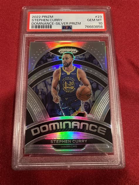 2022 23 PANINI PRIZM STEPHEN CURRY DOMINANCE SILVER PRIZM WARRIORS PSA