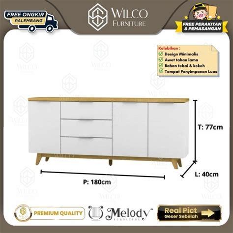 Jual Bufet Tv Sideboard Libre Cm Melody Meja Tv Credenza Modern