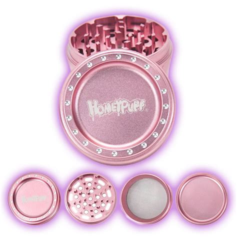 Honey Puff Pink with Diamond Grinder - Ganja Guru