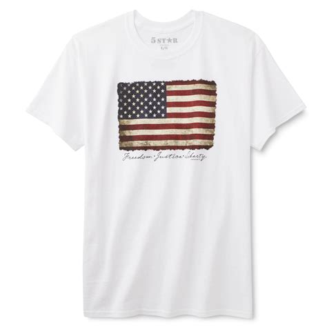 Mens Patriotic Graphic T Shirt American Flag