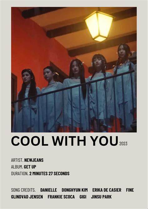 Cool With You By Newjeans Minimalist Poster Minimalist Poster Get Up