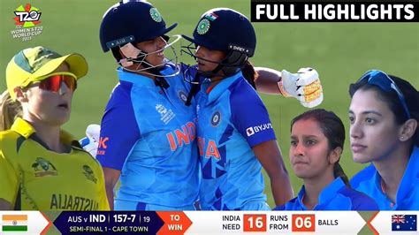 India W Vs Australia W T20 World Cup Semi Final Match Full Highlights Ind Vs Aus Full Highlight