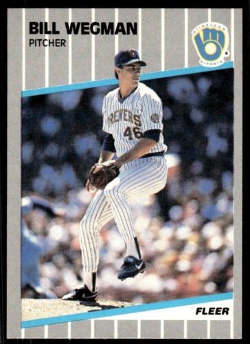 1989 FLEER Baseball Trading Card BILL WEGMAN 199 Milwaukee Brewers