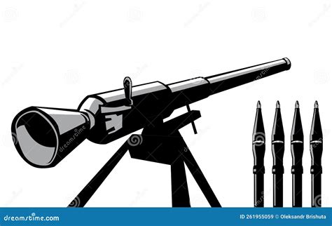 SPG-9 Kopyo. Anti-tank Recoilless Rifle with Ammunition Stock ...