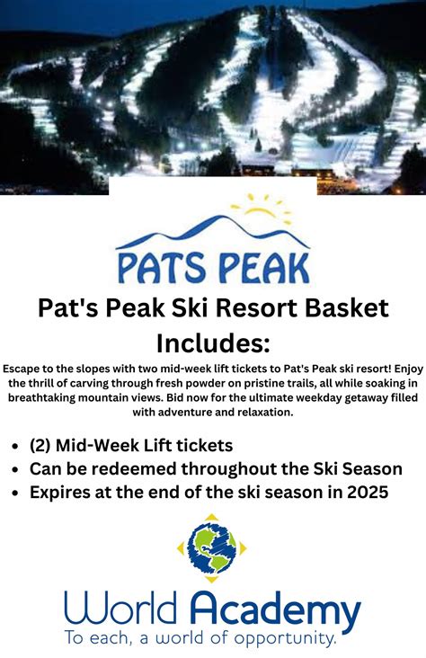 Pat's Peak Ski Resort Basket - KBK Sports