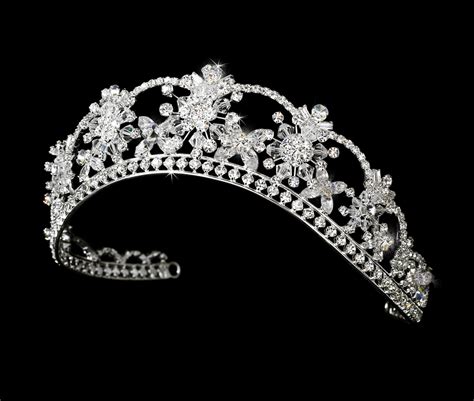 Dazzling Regal Floral Bridal Tiara - Elegant Bridal Hair Accessories