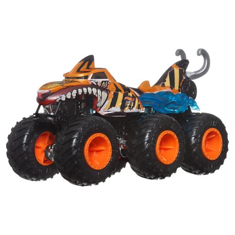 Hot Wheels Monster Truck Caminh O Reboque Tiger Shark Mattel Fabrica Da Alegria