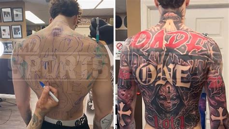 LaMelo Ball Gets Massive Back Tattoo W/ Alien, UFO