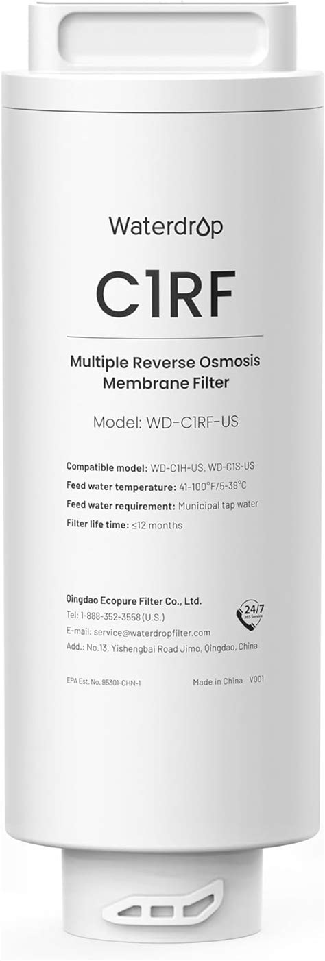 Amazon Waterdrop WD C1RF Filter With RO Membrane Replacement For