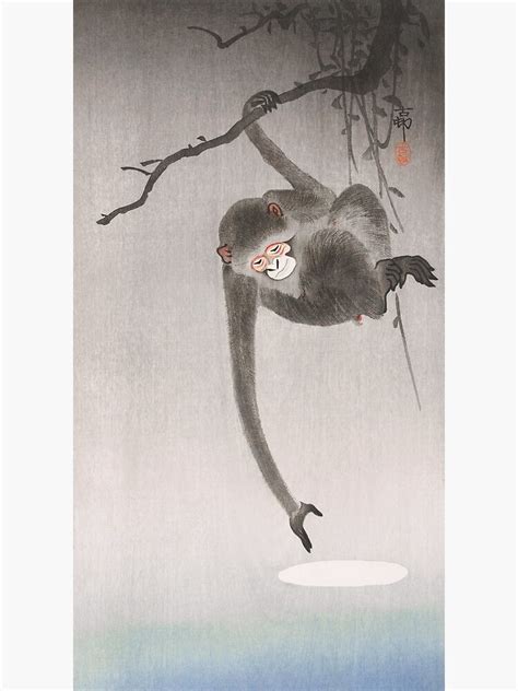 "Monkey and reflection of the moon (1900 - 1936) by Ohara Koson" Poster for Sale by ...