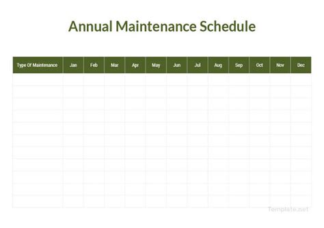 Maintenance Schedule Templates 35 Free Word Excel Pdf Format