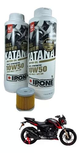 Kit Aceite Ipone 10w50 X 2 Unid Filtro Tvs Rtr 200 160