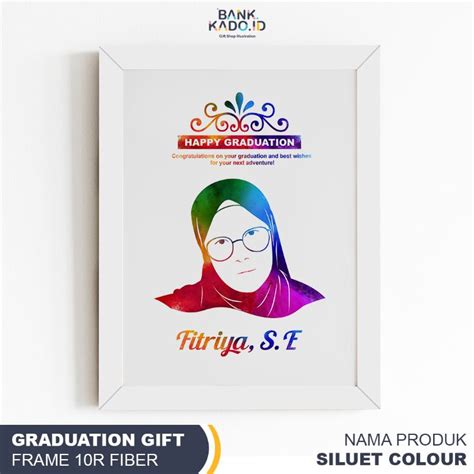 Jual Hari Jadi Kado Ulang Tahun Desain Siluet Colour Paket Bingkai