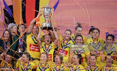 Samantha Bremner Of Australia Lifts The Womens Rugby League World