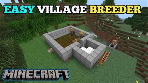 How To Make Villager Breeder Farm In Minecraft Pocket Edition Bedrock Edition Tutorial