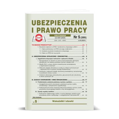 Ubezpieczenia I Prawo Pracy Dwutygodnik