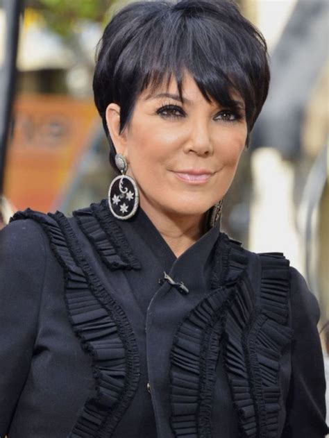 Hairstyles Kris Jenner Simple Short Hair Style This Style Is Using Thinning Scissor For Cut