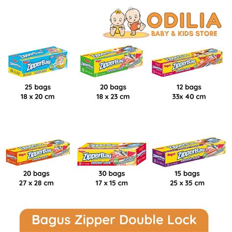 Jual Bagus Zipper Bag Triple Lock 25 20 15 12 Bags Per Pack