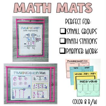 Math Mats | Math Graphic Organizers | Math Small Group | Math Intervention