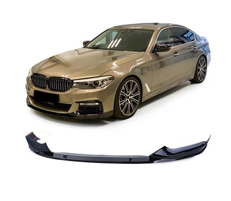 Voorbumper Diffuser BMW 5 Serie G30 G31 Glossy Black Onlinecarstyling