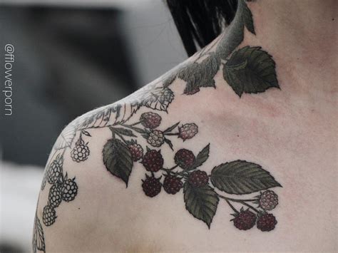 Raspberry bush tattoo - Tattoogrid.net