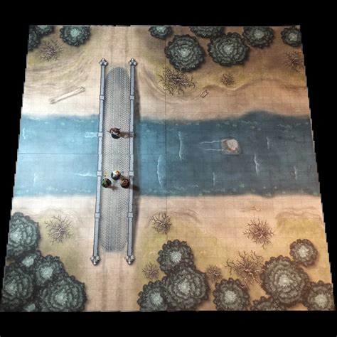 Stone Bridge River Crossing Battlemap | Supernatural Horror and Dark