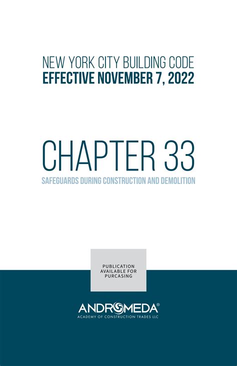 Chapter 33 New York City Building Code By Andromeda Publishers Issuu