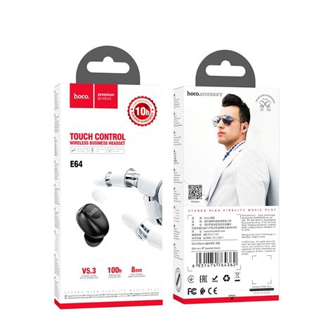 Mini Audífono BT V5.3 Handsfree Hoco E64 Negro Inalámbrico De Alta ...