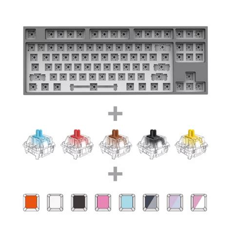 Stplayer Uni Q Pro Gray Color Tkl Keys Gateron Switch Rgb Hot Swap Keyboard