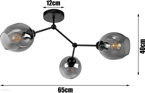 Glimex Szklana Lampa Wisząca Sufitowa Żyrandol Plafon Led 1703Gszkło