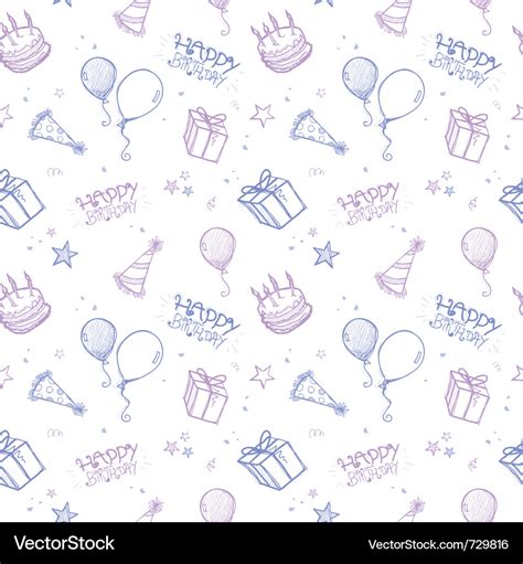 Seamless birthday wallpaper Royalty Free Vector Image