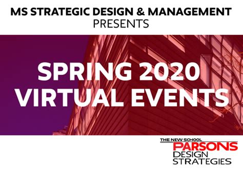 Ms Sdm Spring Virtual Events Ms Strategic Design Management