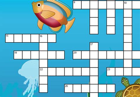 Printable Ocean Crossword Puzzle