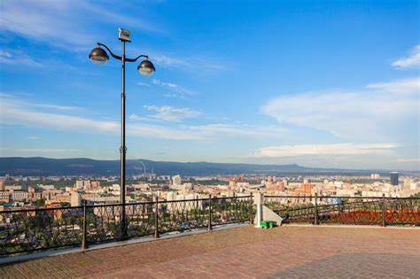 Premium Photo Krasnoyarsk City Aerial Panoramic View From Karaulnaya