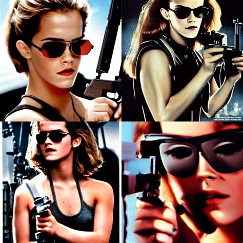 Model The Terminator Movie Poster Emma Watson Stable Diffusion