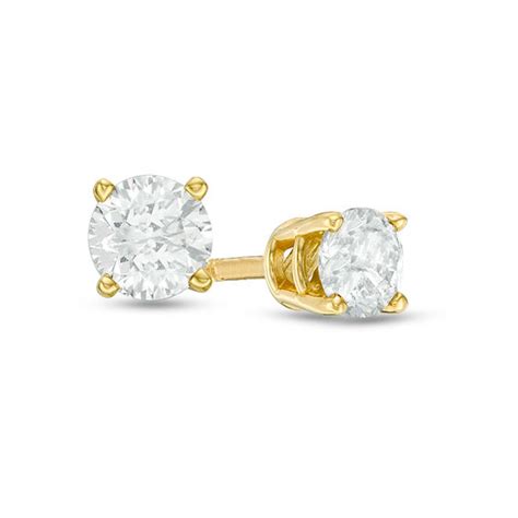 1/2 CT. T.W. Diamond Solitaire Stud Earrings in 14K Gold | Zales