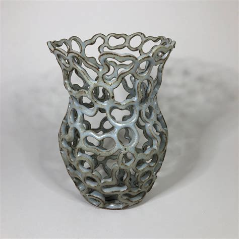 Lace Carved Vase Sculptural Ceramics Decorative Handmade Etsy